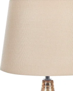 Beliani Lampada da tavolo WARI Ceramica Marrone dorato Beige Marrone