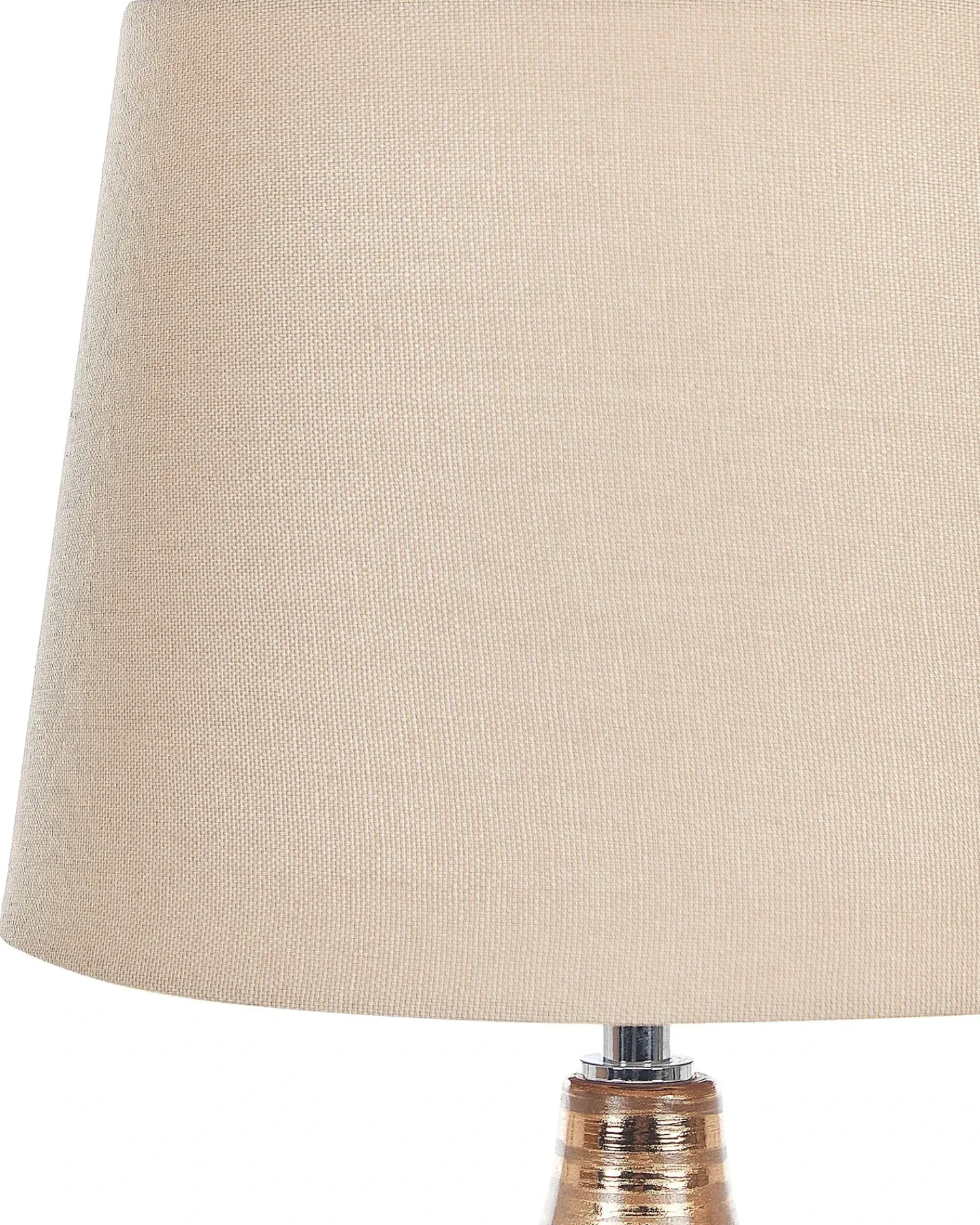 Beliani Lampada da tavolo WARI Ceramica Marrone dorato Beige Marrone