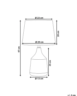 Beliani Lampada da tavolo WARI Ceramica Marrone dorato Beige Marrone
