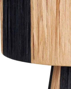 Sale Beliani Lampada da tavolo WELMEL Vimini Marrone/Nero Naturale Nero