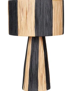 Sale Beliani Lampada da tavolo WELMEL Vimini Marrone/Nero Naturale Nero
