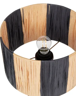Sale Beliani Lampada da tavolo WELMEL Vimini Marrone/Nero Naturale Nero