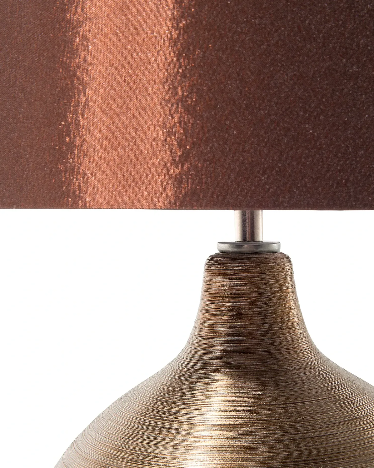 Sale Beliani Lampada da tavolo YAKIMA Porcellana Marrone Marrone Oro