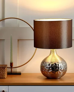 Discount Beliani Lampada da tavolo YAKIMA Porcellana Grigio Argento Grigio