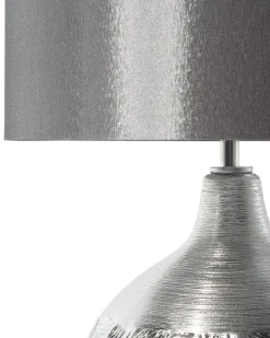 Discount Beliani Lampada da tavolo YAKIMA Porcellana Grigio Argento Grigio