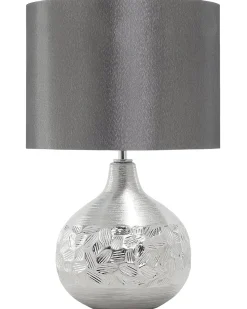 Discount Beliani Lampada da tavolo YAKIMA Porcellana Grigio Argento Grigio