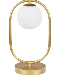 Best Beliani Lampada da tavolo YANKEE Metallo Oro Bianco Oro