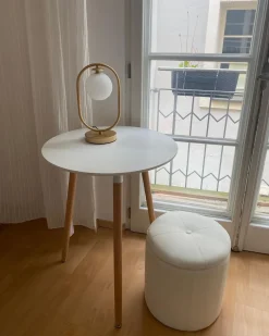 Best Beliani Lampada da tavolo YANKEE Metallo Oro Bianco Oro