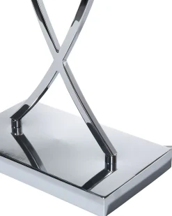 Sale Beliani Lampada da tavolo YASUNI Metallo Bianco Bianco Argento Nero