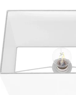 Outlet Beliani Lampada da tavolo YASUNI Metallo Bianco/Oro Bianco Oro