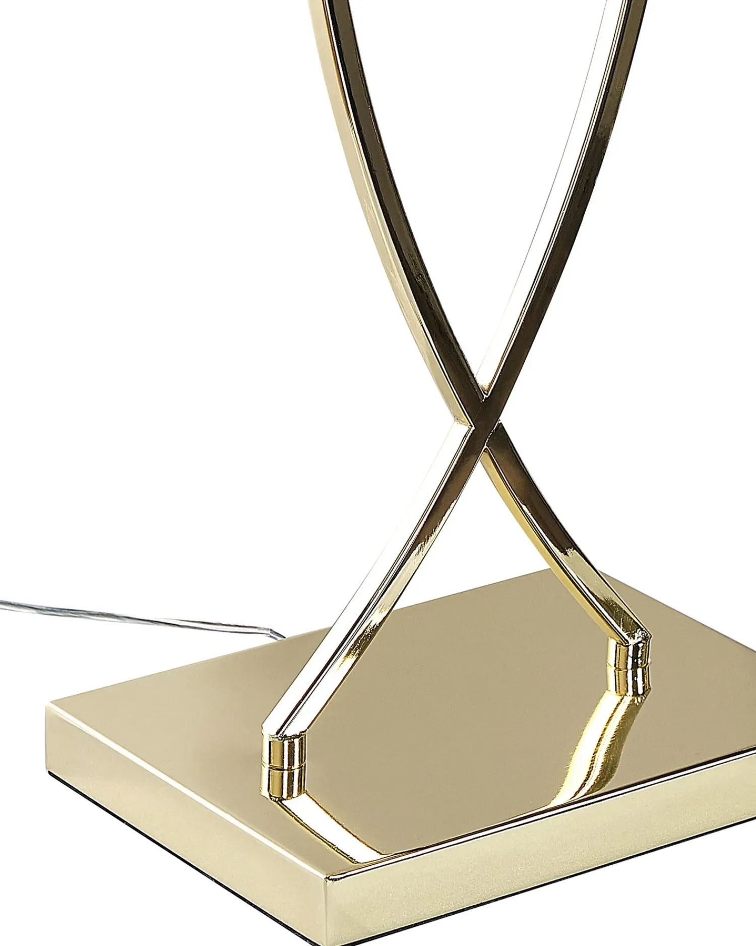 Outlet Beliani Lampada da tavolo YASUNI Metallo Bianco/Oro Bianco Oro