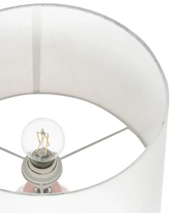 Sale Beliani Lampada da tavolo ZARIMA Ceramica Rosa Bianco Rosa