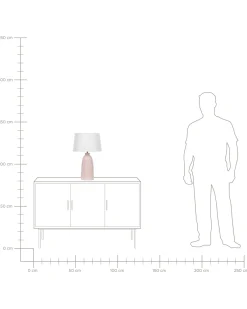 Sale Beliani Lampada da tavolo ZARIMA Ceramica Rosa Bianco Rosa