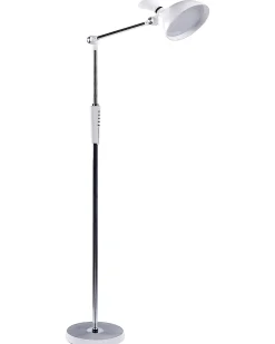Sale Beliani Lampada da terra a LED ANDROMEDA con dimmer Metallo Bianco Bianco Argento Nero