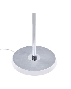 Sale Beliani Lampada da terra a LED ANDROMEDA con dimmer Metallo Bianco Bianco Argento Nero