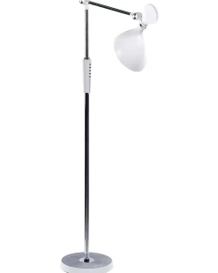 Sale Beliani Lampada da terra a LED ANDROMEDA con dimmer Metallo Bianco Bianco Argento Nero