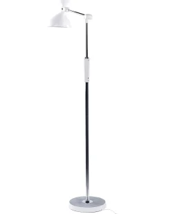 Sale Beliani Lampada da terra a LED ANDROMEDA con dimmer Metallo Bianco Bianco Argento Nero