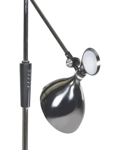 Sale Beliani Lampada da terra a LED ANDROMEDA con dimmer Metallo Argento Argento Nero