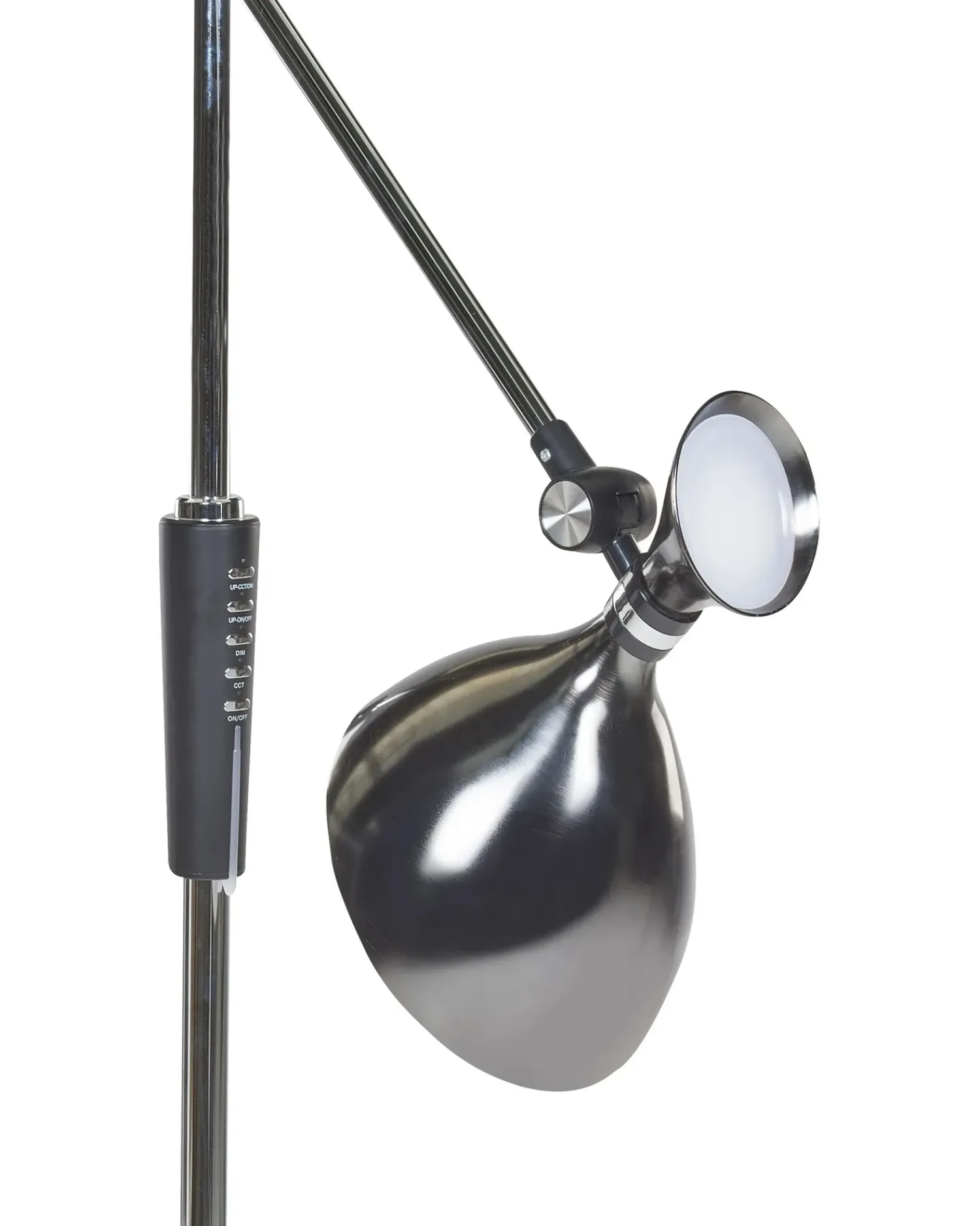 Sale Beliani Lampada da terra a LED ANDROMEDA con dimmer Metallo Argento Argento Nero