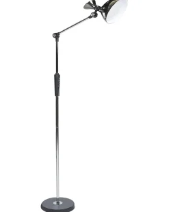 Sale Beliani Lampada da terra a LED ANDROMEDA con dimmer Metallo Argento Argento Nero