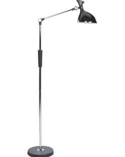 Sale Beliani Lampada da terra a LED ANDROMEDA con dimmer Metallo Argento Argento Nero