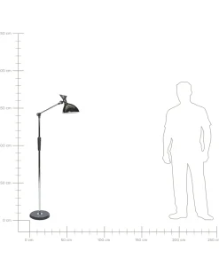 Sale Beliani Lampada da terra a LED ANDROMEDA con dimmer Metallo Argento Argento Nero