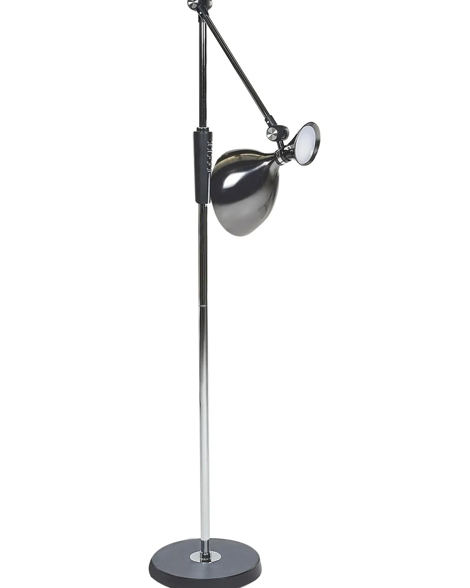 Sale Beliani Lampada da terra a LED ANDROMEDA con dimmer Metallo Argento Argento Nero