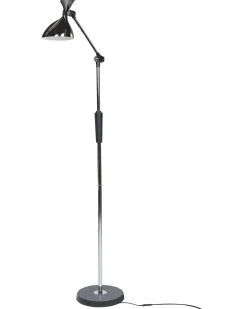Sale Beliani Lampada da terra a LED ANDROMEDA con dimmer Metallo Argento Argento Nero