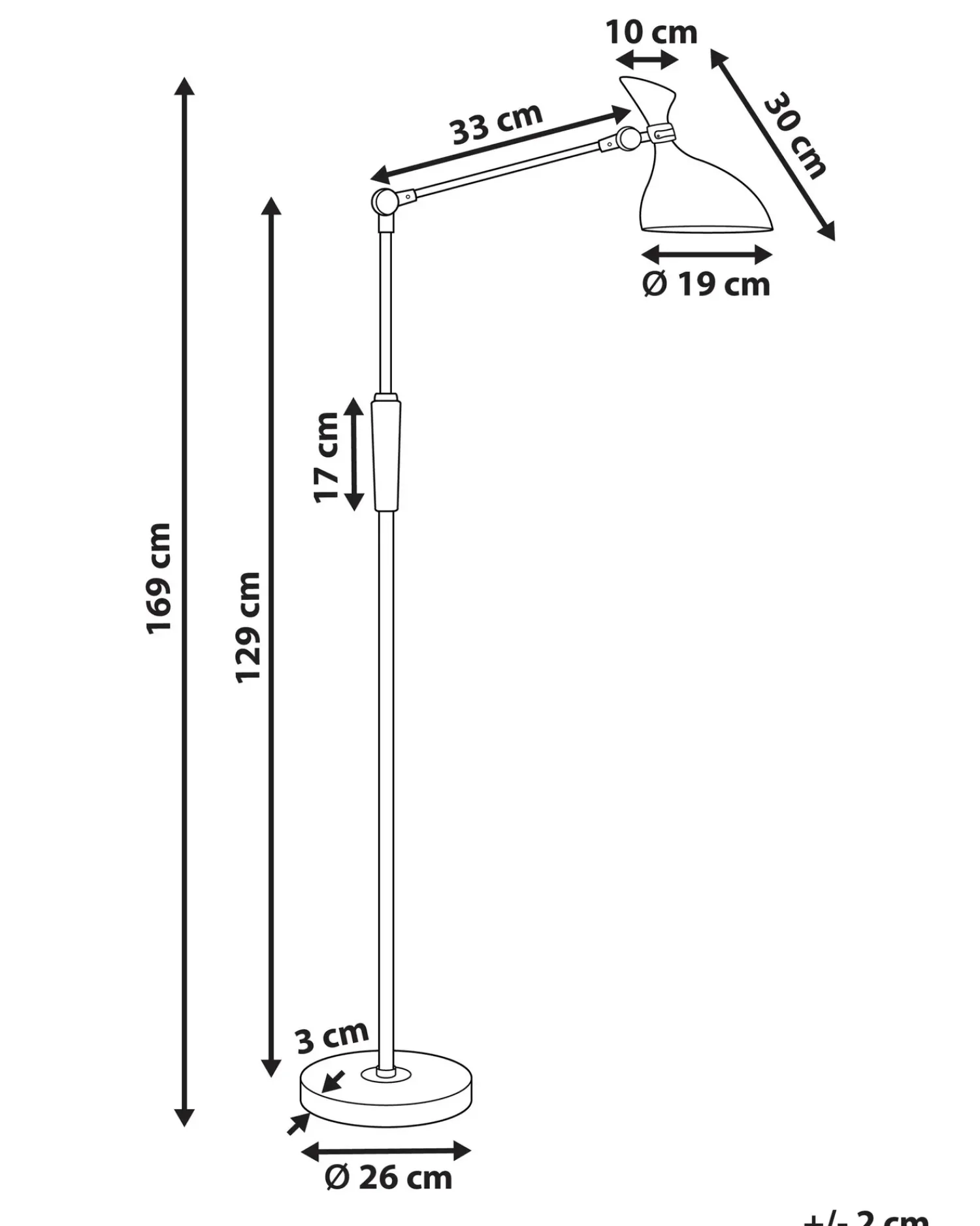 Sale Beliani Lampada da terra a LED ANDROMEDA con dimmer Metallo Argento Argento Nero