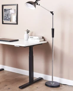 Sale Beliani Lampada da terra a LED ANDROMEDA con dimmer Metallo Argento Argento Nero