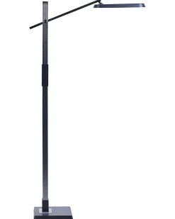 Sale Beliani Lampada da terra a LED AQUARIUS con dimmer Metallo Grigio scuro Grigio Nero