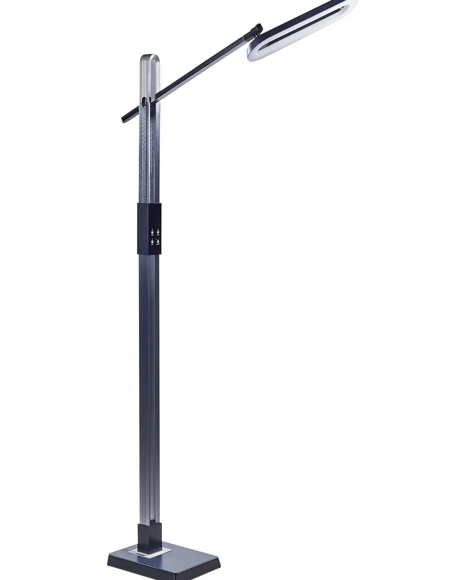 Sale Beliani Lampada da terra a LED AQUARIUS con dimmer Metallo Grigio scuro Grigio Nero