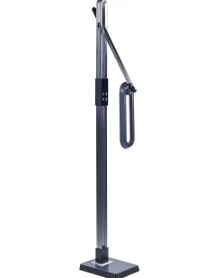 Sale Beliani Lampada da terra a LED AQUARIUS con dimmer Metallo Grigio scuro Grigio Nero