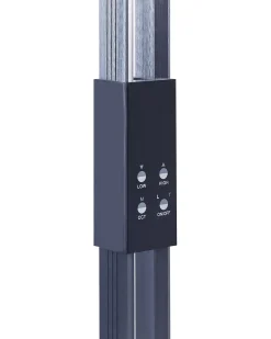 Sale Beliani Lampada da terra a LED AQUARIUS con dimmer Metallo Grigio scuro Grigio Nero