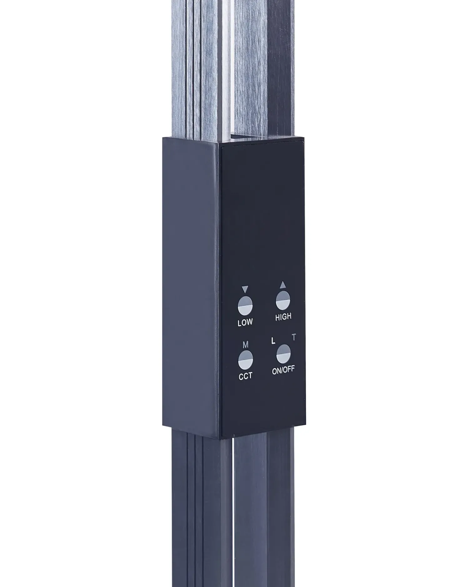 Sale Beliani Lampada da terra a LED AQUARIUS con dimmer Metallo Grigio scuro Grigio Nero