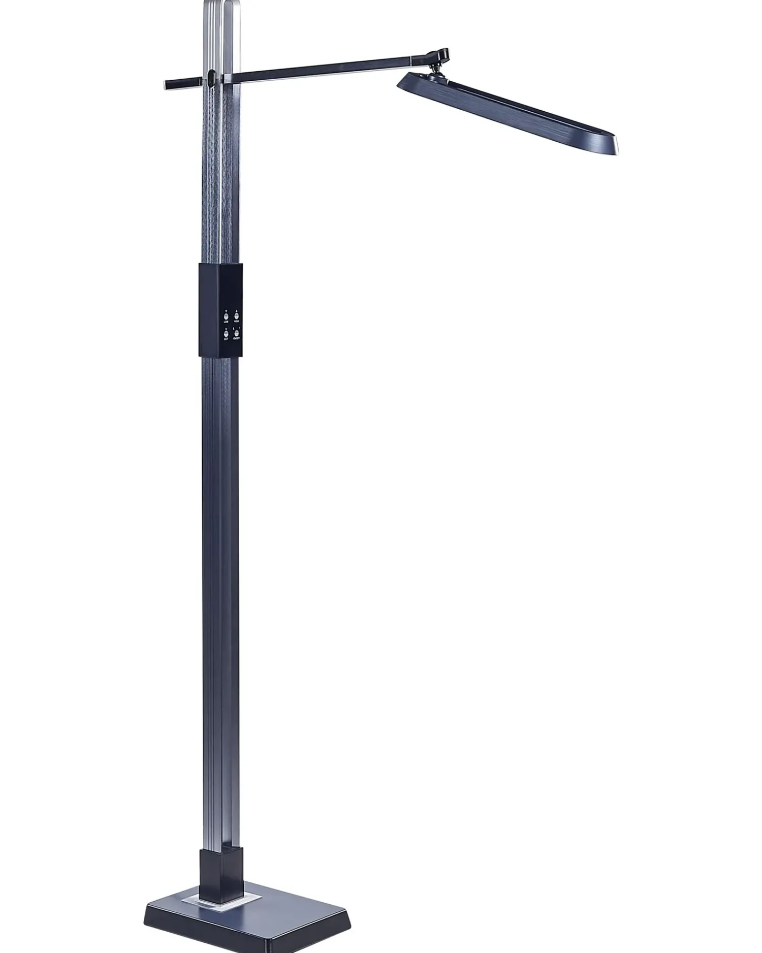 Sale Beliani Lampada da terra a LED AQUARIUS con dimmer Metallo Grigio scuro Grigio Nero