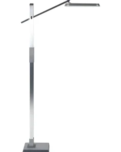 Online Beliani Lampada da terra a LED AQUARIUS con dimmer Metallo Argento Argento Nero