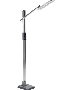 Online Beliani Lampada da terra a LED AQUARIUS con dimmer Metallo Argento Argento Nero