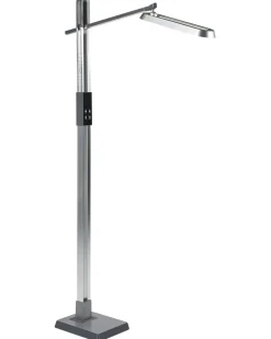 Online Beliani Lampada da terra a LED AQUARIUS con dimmer Metallo Argento Argento Nero