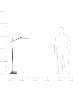 Online Beliani Lampada da terra a LED AQUARIUS con dimmer Metallo Argento Argento Nero