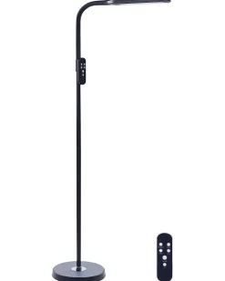 Discount Beliani Lampada da terra a LED ARIES con telecomando con dimmer Metallo Nero