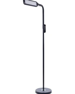 Discount Beliani Lampada da terra a LED ARIES con telecomando con dimmer Metallo Nero