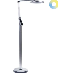 Outlet Beliani Lampada da terra a LED CARINA con dimmer Metallo Argento