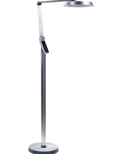 Outlet Beliani Lampada da terra a LED CARINA con dimmer Metallo Argento