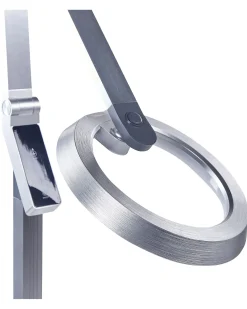 Outlet Beliani Lampada da terra a LED CARINA con dimmer Metallo Argento