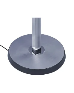 Outlet Beliani Lampada da terra a LED CARINA con dimmer Metallo scuro Grigio