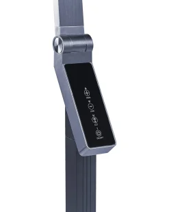 Outlet Beliani Lampada da terra a LED CARINA con dimmer Metallo scuro Grigio