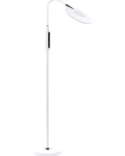 Beliani Lampada da terra a LED CASSIOPEIA con dimmer Metallo Bianco