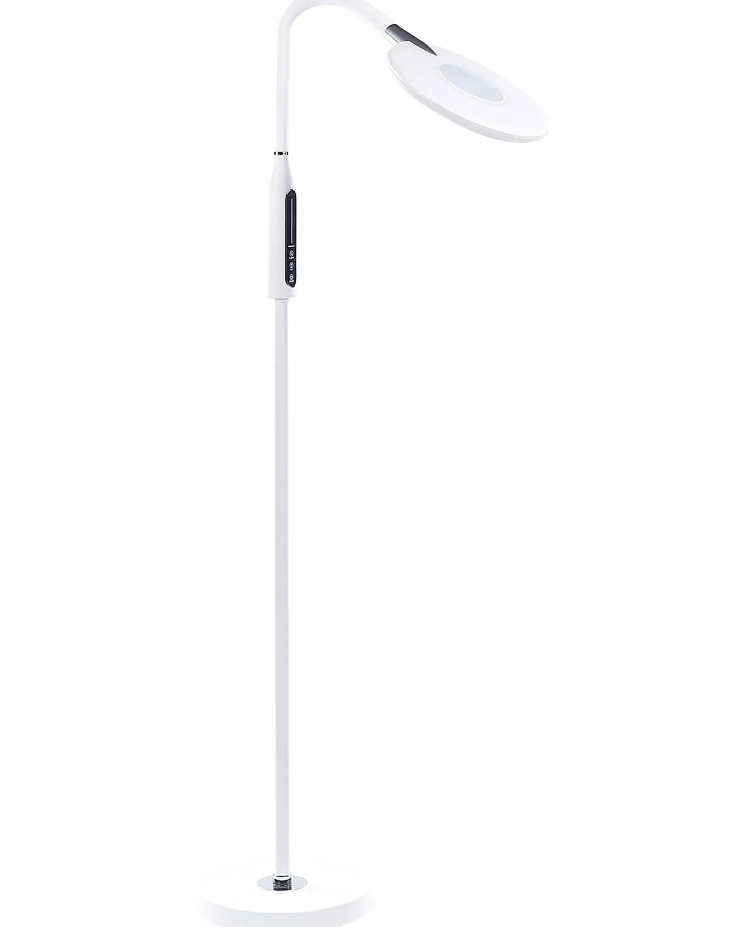 Beliani Lampada da terra a LED CASSIOPEIA con dimmer Metallo Bianco