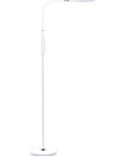 Beliani Lampada da terra a LED CASSIOPEIA con dimmer Metallo Bianco
